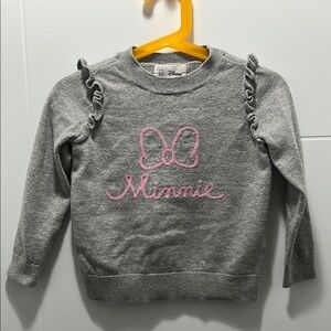Disney Gray Sweater with Pink Minnie Design